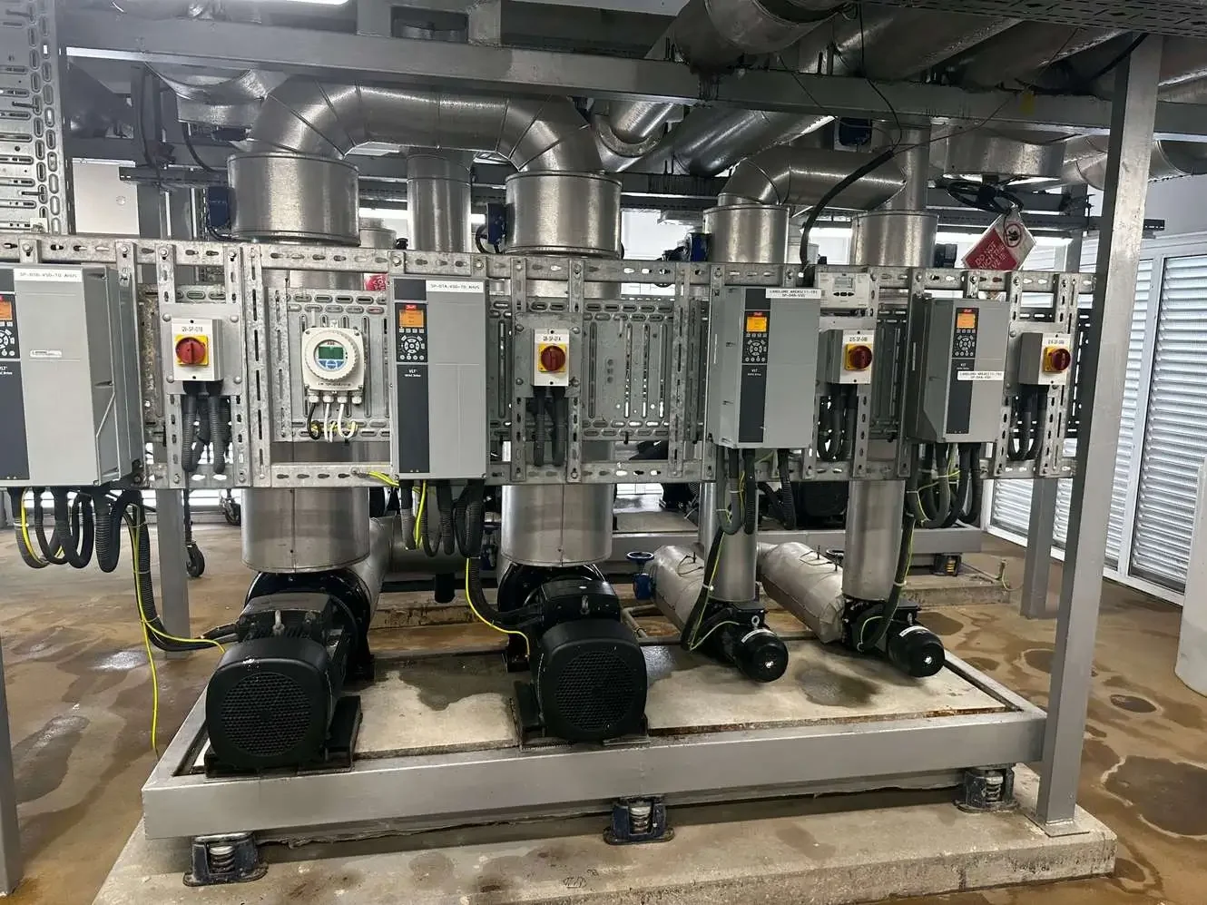 Chiller plant room - Commercial building automation , HVAC automation upgrade for existing building management system Nigeria